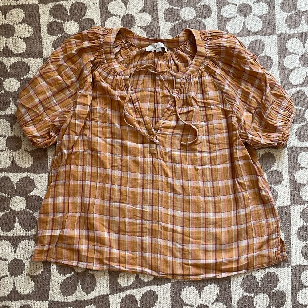 LOFT plaid blouse